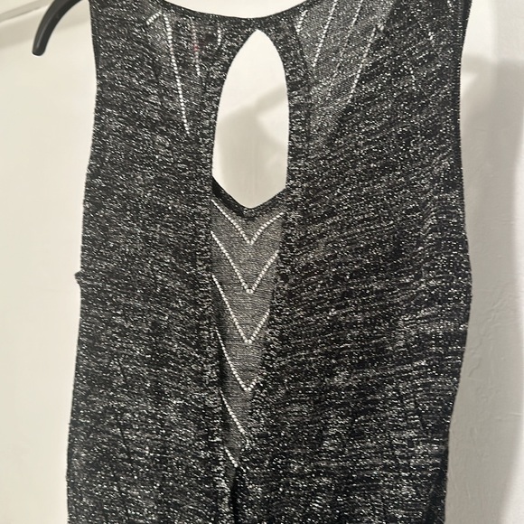 PARKER Silver & Black Open Back Tank Top Size CS PERFECT CONDTION - Picture 11 of 11